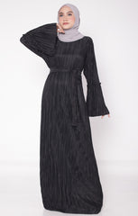 Layla pleated dress Black - SplendoraChic