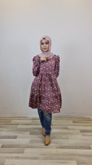 Maia printed puff tiered tunic