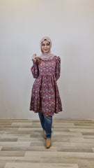 Maia printed puff tiered tunic