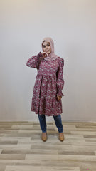 Maia printed puff tiered tunic