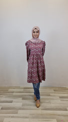 Maia printed puff tiered tunic