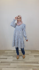 Maia printed puff tiered tunic #2