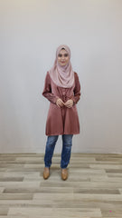 Nova satin drawstring tunic