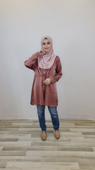 Nova satin drawstring tunic