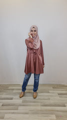 Nova satin drawstring tunic