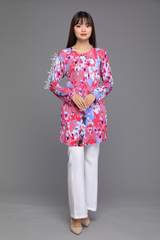 Fleur ironless tunic Pink