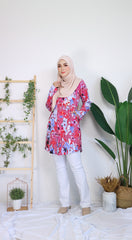 Fleur ironless tunic Pink