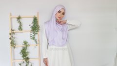 Malika satin instant shawl Lavender