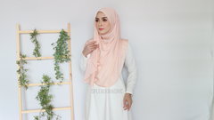 Malika satin instant shawl LightApricot