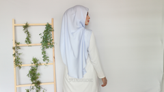 Malika satin instant shawl PastelBlue