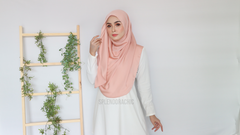 Malika satin instant shawl DarkApricot