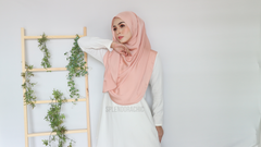 Malika satin instant shawl DarkApricot