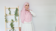 Malika satin instant shawl Pastelpink