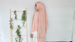 Malika satin long shawl Darkapricot