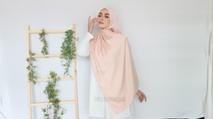 Malika satin long shawl LightApricot