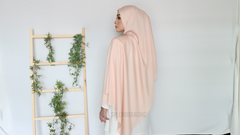 Malika satin long shawl LightApricot