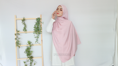 Malika satin long shawl Pastelpink