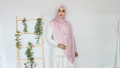 Malika satin long shawl Pastelpink