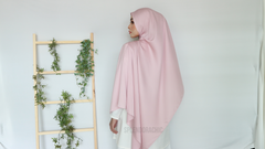 Malika satin long shawl Pastelpink