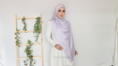 Malika satin long shawl Lavender