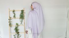 Malika satin long shawl Lavender