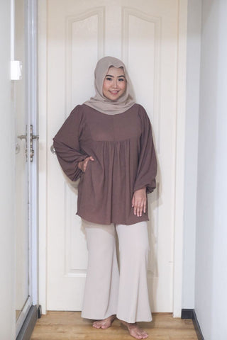 Mila puff balloon sleeve top