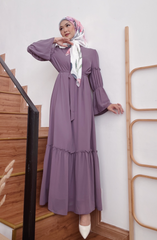 Rita ruffle dress Dustypurple