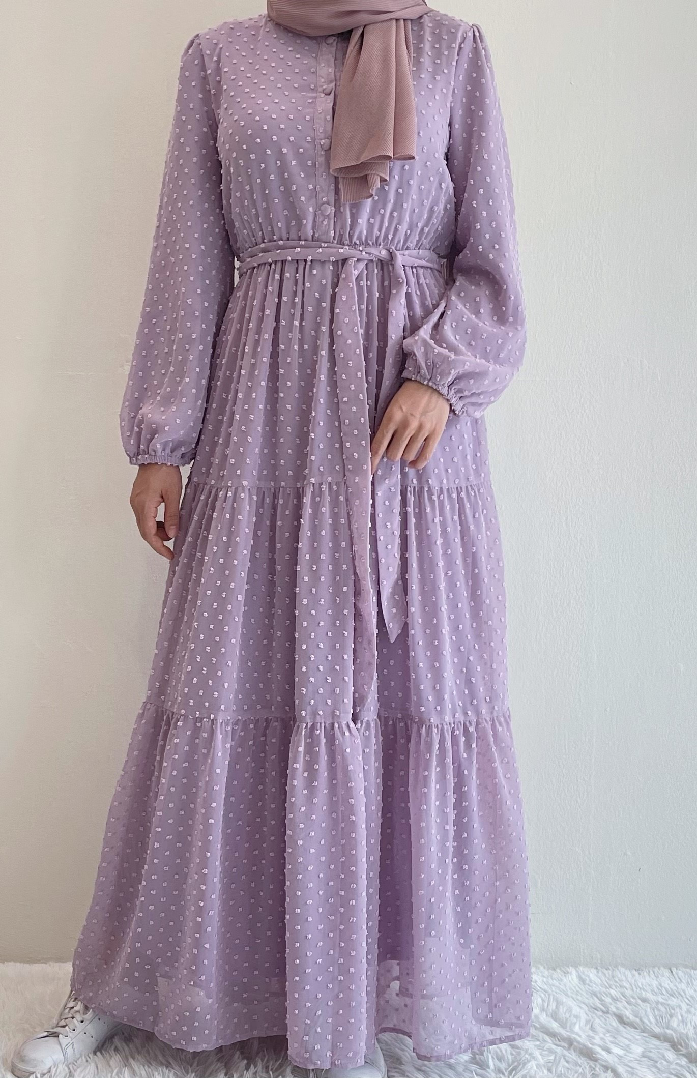 Arianna tiered dress Lilac