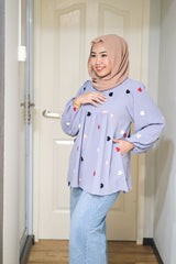 Zahra puff balloon sleeve top