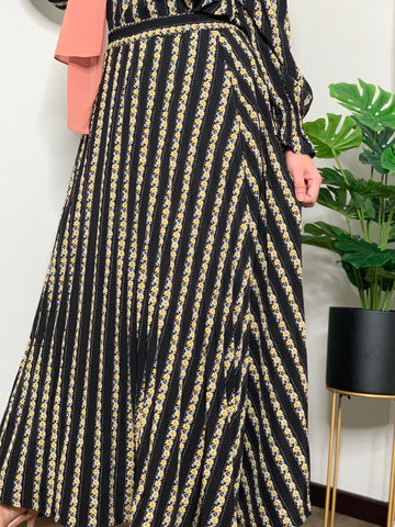 Alana Pleated printed skirt