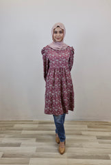 Maia printed puff tiered tunic