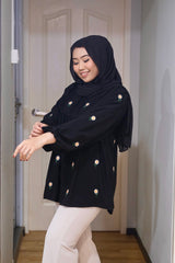 Erna puff balloon sleeve top Black #2