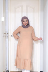 Myza long midi tunic Nude M