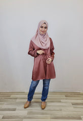 Nova satin drawstring tunic