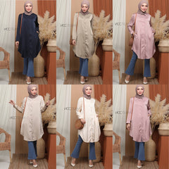 Nova long satin tunic