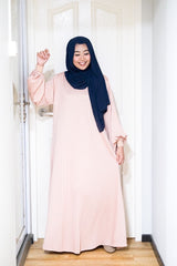 Pleated flair jubah with zip