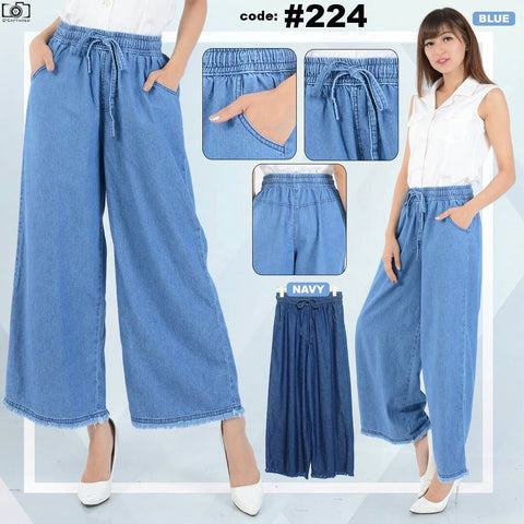 Denim palazzo pants Darkdenim