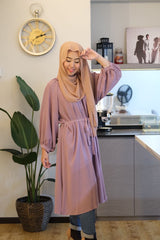 Amyra balloon sleeve oversized long tunic