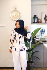 Izzati ruffle top Blue