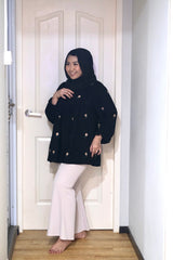 Erna puff balloon sleeve top Black #2