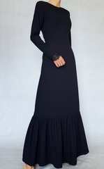 Jacqueline ruffle dress Black