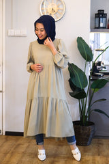 Leena tiered puff midi tunic/dress