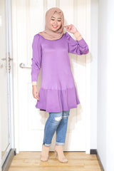 Puff pleated long tunic with cuff sleeve end #2