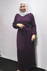 Dakota flair pleated dress Darkpurple