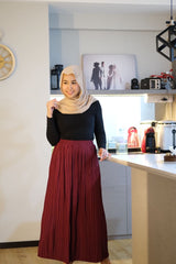 Pleated skirt Darkgreen