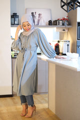 Amyra balloon sleeve oversized long tunic