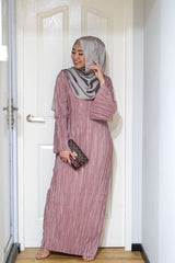 Layla pleated dress Rosegold