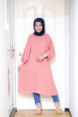 Amyra balloon sleeve oversized long tunic