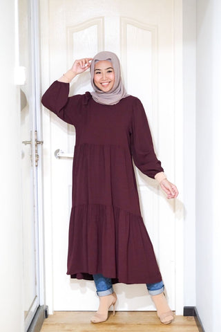 Leena tiered puff midi tunic/dress #2