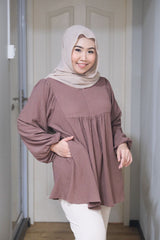 Mila puff balloon sleeve top